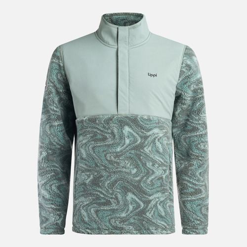 Chaqueta Hombre Glaciar Sherpa-pro 1/4 Zip Print Jade Lippi