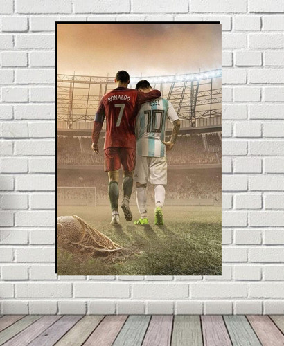 Cuadro Decorativo Ronaldo Y Messi 1b