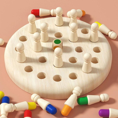 Memory Board Game Wood Memory Match Sticks Para 16cmx16cm