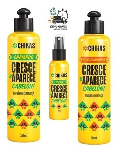 Kit Chikas Cresce & Aparece Shampoo Cond. 300ml + Loção 55ml