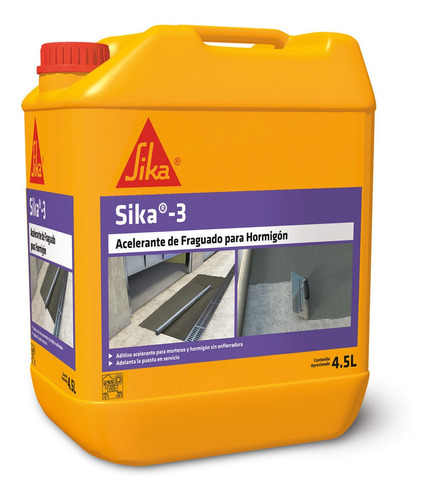 Sika 3 Acelerante Control De Fraguado Bidón 4.5 Lt Mimbral