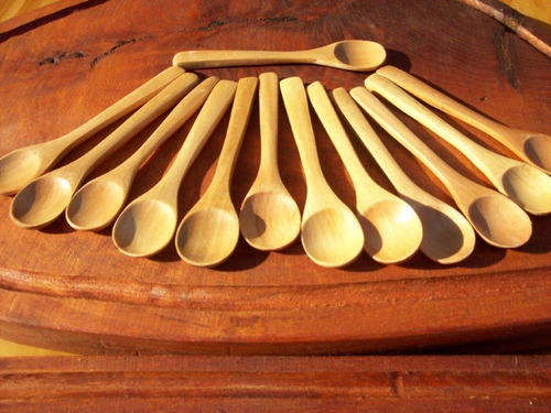 Cuchara De Madera De Bambú X 10