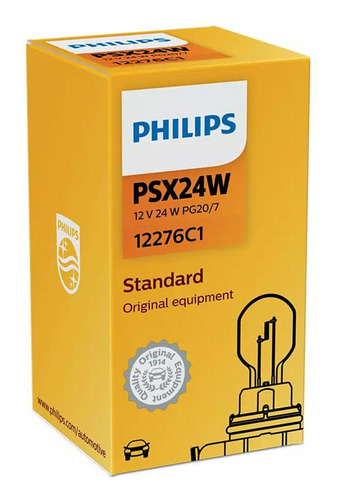 Lâmpada Psx24w Halógena Standard Philips 3200k 12276c1 12v