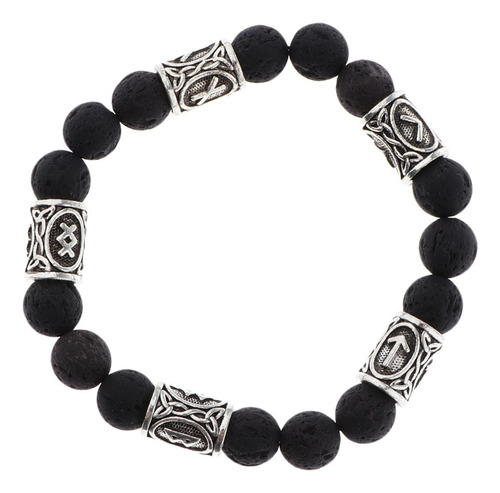 Pulsera De Estilo Celta Vikingo Con Diseño De Runa Tallada