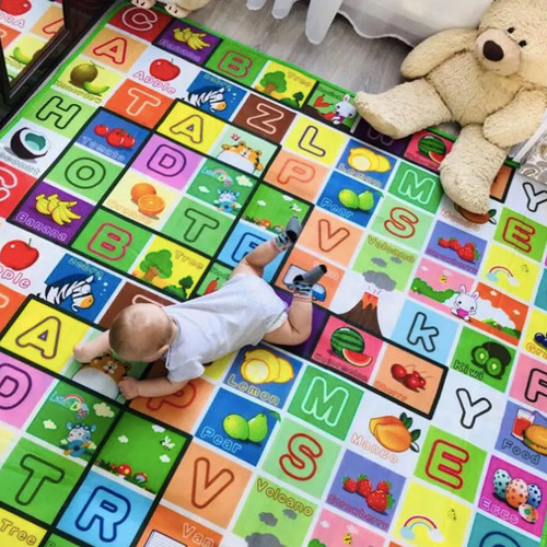 Tapete Colchoneta Didáctico Para Bebe 1.80m Doble Vista