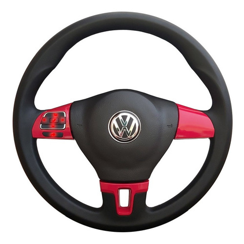 Volante Tsi Multimidia Vermelho Led Vw Gol G4 2012