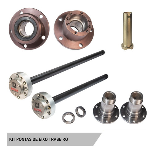 Imagem 2 de 3 de Ponta De Eixo Flutuante Reforçada Jeep Willys - Kit Traseiro