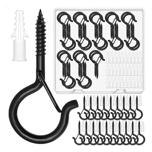 30 Piezas Ganchos De Tornillo For Luces Cadena Aire Libre