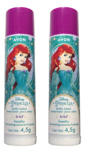 Bálsamo Humectante Para Labios Princesa Ariel Avon Kit 2pz