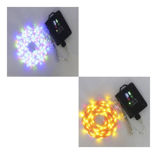 Tira Led Solar De 5 Mts Con Estaca Rgb, Waterproof Y Control