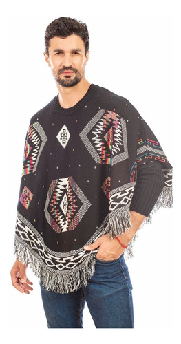 Imagen 1 de 4 de Poncho Multicolor Loana