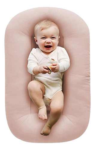 Almohada Y Funda Para Tumbona De Bebé Algodón Orgánico Rosa Rosado