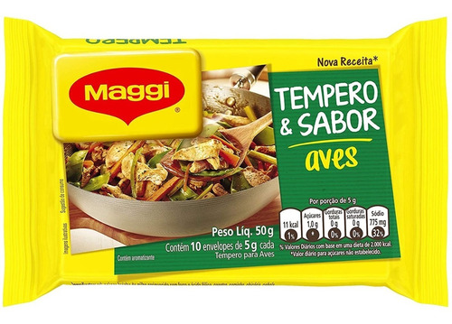 Tempero & Sabor Para Aves Maggi Tempero 50g - 10 Unidades