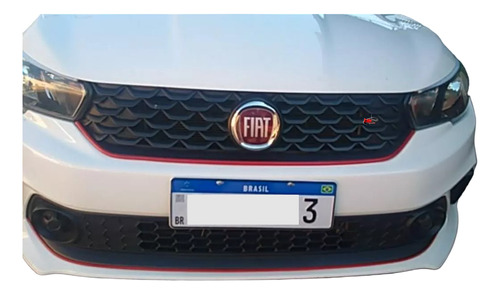  Fiat Argo Filete Friso Vermelho Brilhante Grade