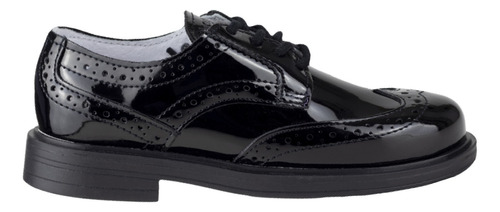 Zapato Bostoniano Escolar Charol Niñas Chabelo C562-a Negro