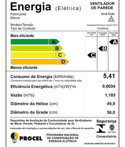 Kit 2 Ventiladores De Parede Bivolt 3 Pás 60cm Ventidelta