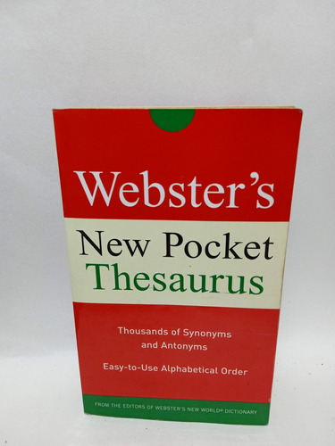 Diccionario De Sinónimos De Bolsillo - Antónimos - Webster's