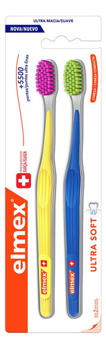 Cepillo de dientes Elmex Ultra Soft ultra suave pack x 2 unidades