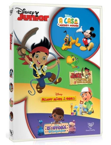 Disney Junior 4 Dvds Jake - Mickey - Doutora Brinquedos