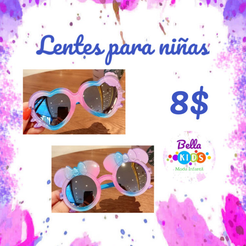 Lentes Para Niñas En Forma De Corazón O Minnie Mouse 