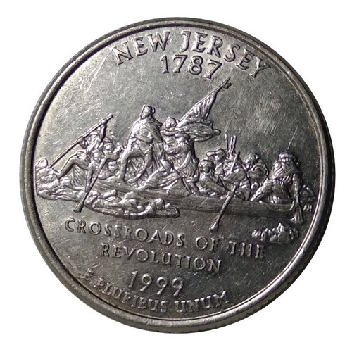 Moneda 1/4 Dolar Usa 1999 Estado De Nueva Jersey