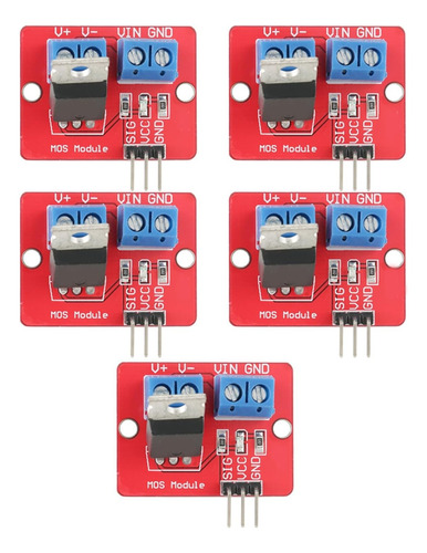 5 Pzas Modulo Controlador Mosfet Irf520 Arduino Raspberry