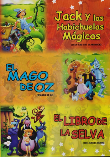 El Mago De Oz El Libro De La Selva Jack Y Habichuelas Dvd