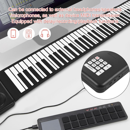 Teclado Electrónico Portátil Práctica De Piano De 88 Teclas
