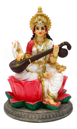 Estatua De La Diosa Hindú Saraswati  Escultura De Saras.