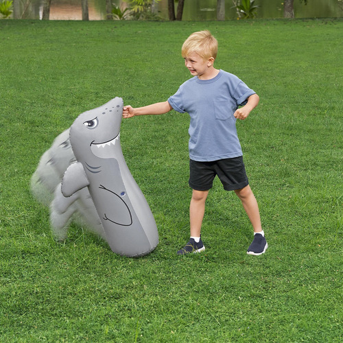 Costal De Box Inflable Punching Bag Infantil Animales 3 Color Celeste