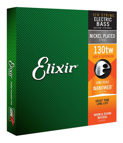 Corda 5 Si Baixo Medium Ls 130tw Elixir