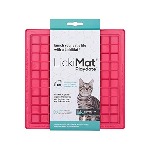 Lickimat Classic Playdate, Cat Slow Feeder Lick Mat, Reducto