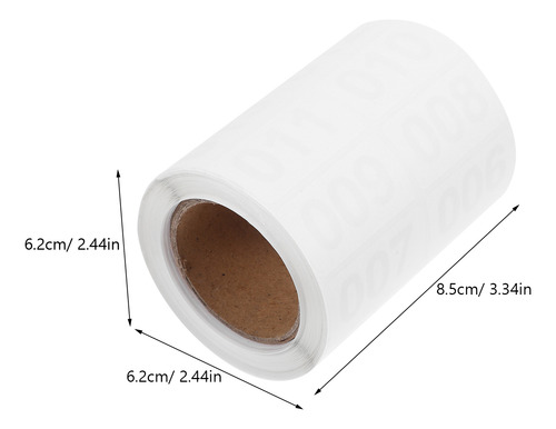 1 Rollo De Prácticas Pegatinas Con Números Para Almacén