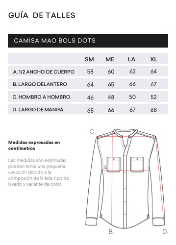 Camisa Mao Bols Point M/l Bensimon Blanco S