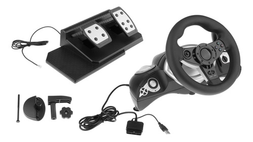 De Pedal De Volante Para Juegos De Carreras De Negro