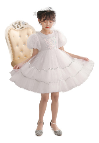 Vestido Infantil Con Lentejuelas Extranjeras Para Pasarela,