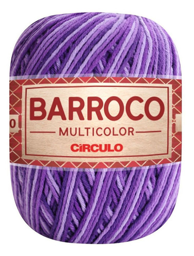 Barbante Barroco Multicolor Linha Crochê 6 Fios 200g Círculo Cor Vinhedo