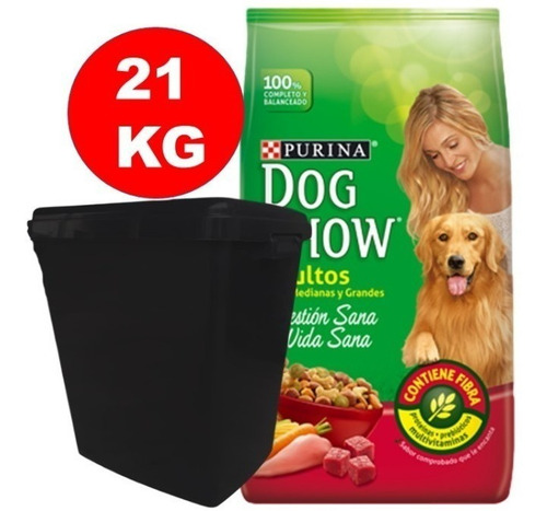 Dog Chow Adulto  21kg + 3 Paté+ Contenedor +envios