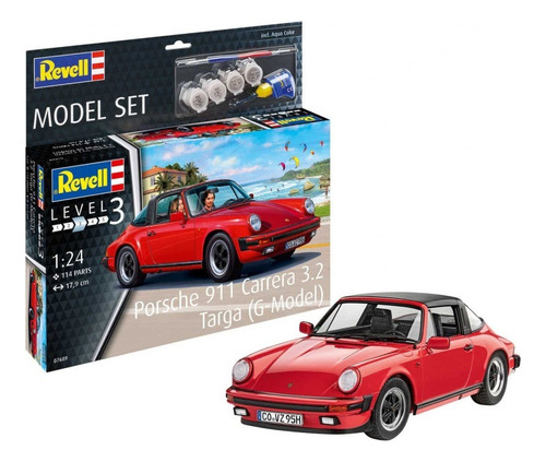 Revell 67689 Porsche 911 Carrera 3.2 Targa 1/24 Model Set