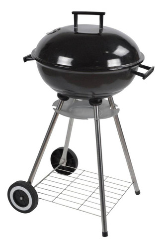 Asador A Carbón Circular Con Tapa Diámetro 44cm Acero