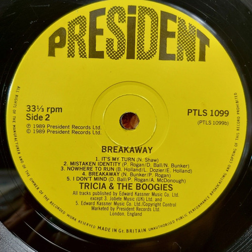 Imagem 4 de 6 de Lp Vinil Tricia And The Boogies Importado 1989