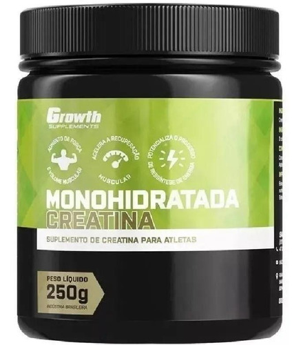 Creatina Monohidratada Growth Supplements 250 Gramas