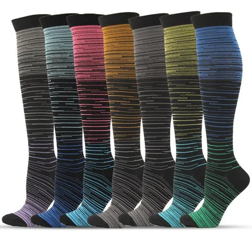 7 Pares De Calcetines De Compresión Para Correr Y Viajar
