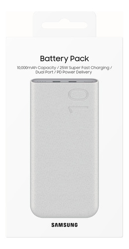 Samsung Batería Power Bank 10000mah 25w Carga Super Rápida