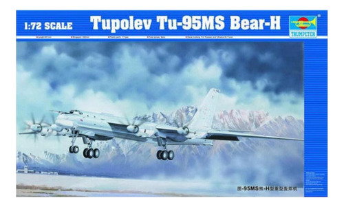 Kit De Maqueta Trumpeter 1/72 01601 Tupolev Tu-95ms Bear-h