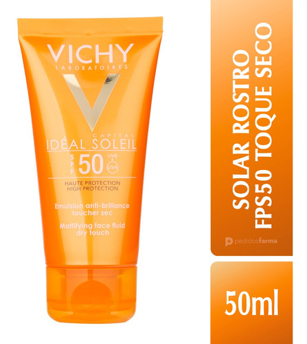 Vichy Ideal Soleil Crema Facial Toque Seco Fps 50x 50ml