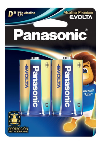 Pilas Grande Tipo D Alcalinas Panasonic Blíster X 2 Unidades