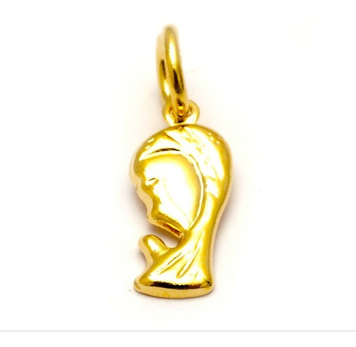 Dije Oro 18 Kilates Virgen Niña 14mm 1.4cm Diámetro 2023