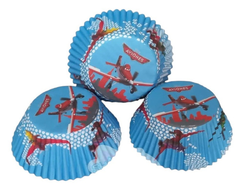 *capacillos Azul Aviones Disney Panquecito Cupcake Fondant*