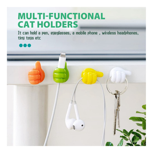 Gancho De Pared De Silicona Para Pulgar, Creativo, Autoadhes
